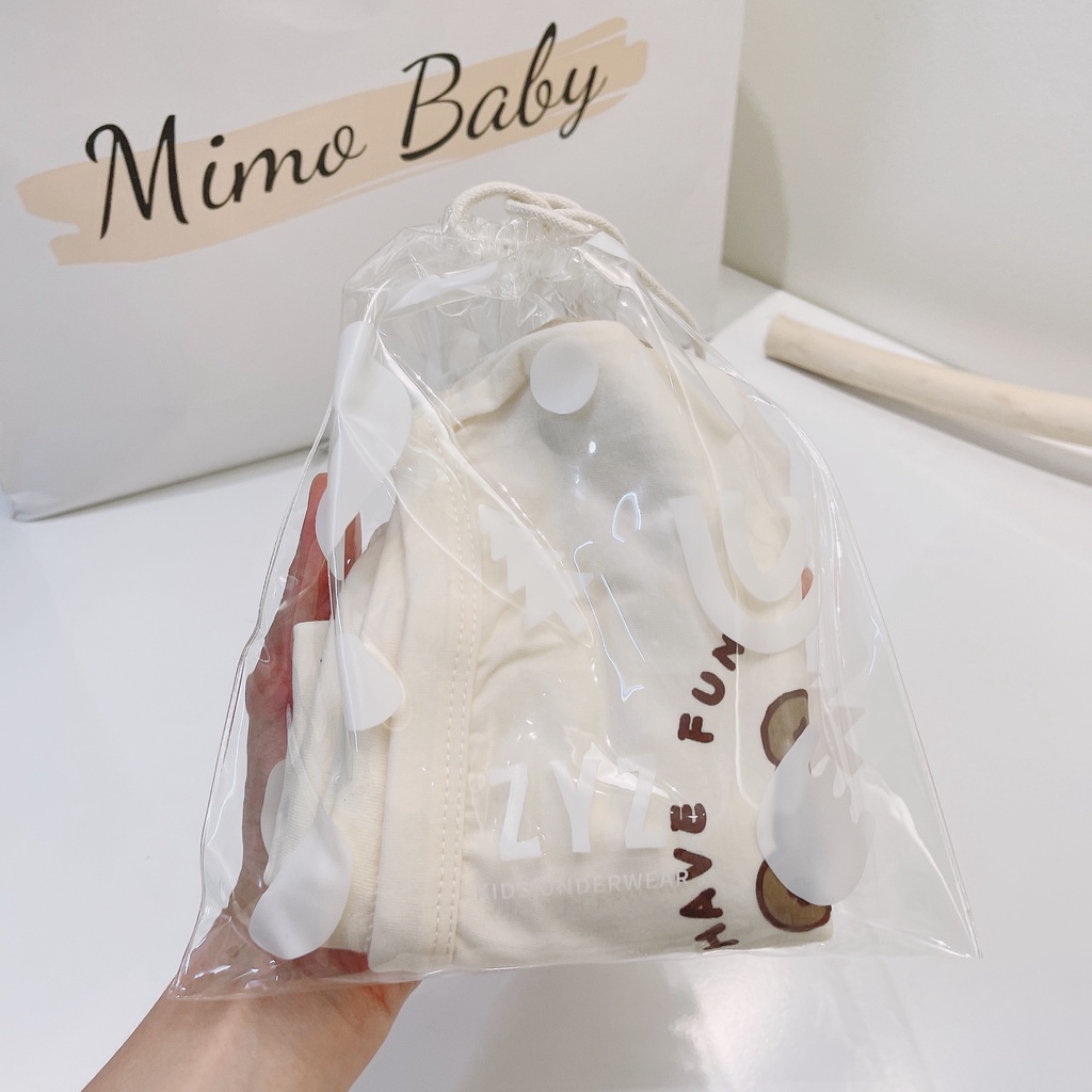 Set 3 quần chip chất liệu cotton họa tiết gấu thỏ dễ thương cho bé QA29 Mimo Baby