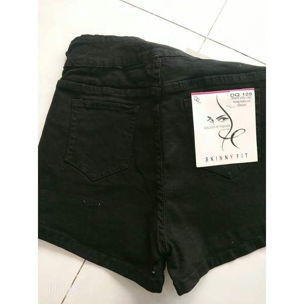 Quần short jeans đen