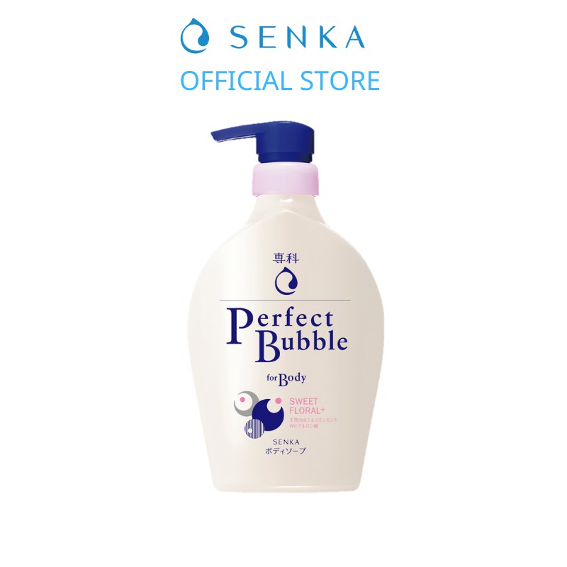 [Mã COS311 -8% ĐH250k]Sữa tắm dưỡng ẩm hương hoa dịu ngọt Senka Perfect Bubble for Body Sweet Floral n 500ml_13731