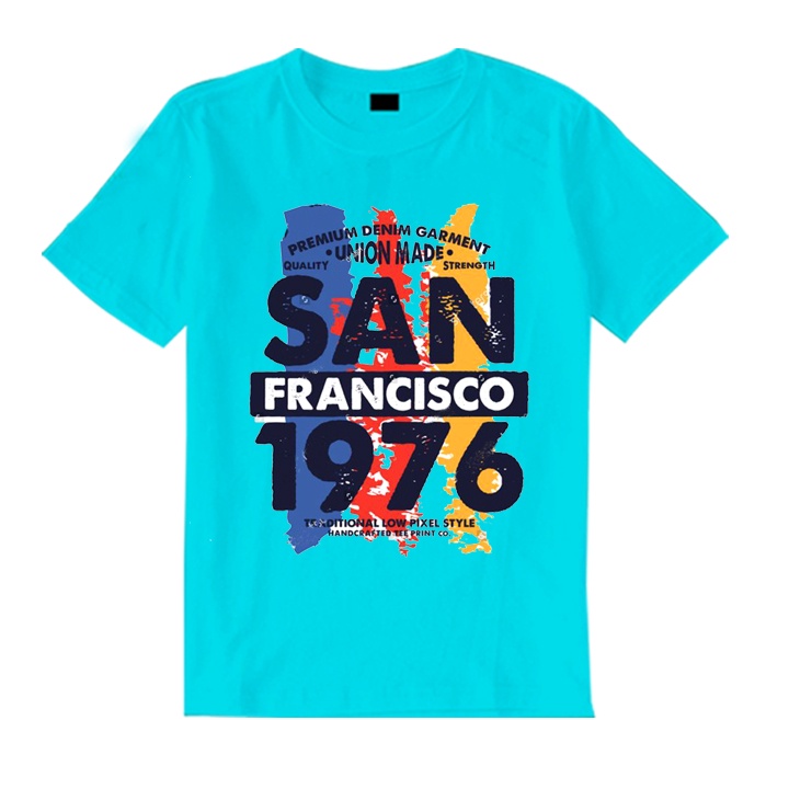 ÁO THUN NAM NỮ TAY NGẮN SAN FRANCISCO TAY NGẮN VẢI THUN COTTON MỀM MỊN