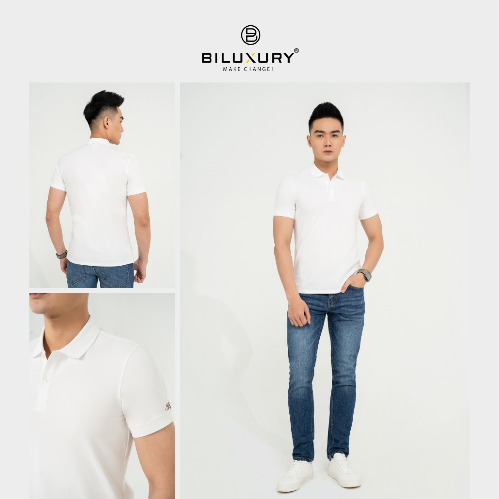 Áo thun polo nam cổ bẻ Biman by Biluxury vải siêu mềm mịn form chuẩn bodyfit vừa người 5APCB013TRK