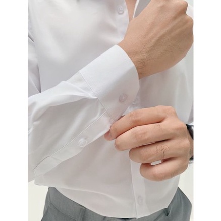 Combo Quần Âu Nam QUẦN ĐEN, ÁÓ SƠ MI TRẮNG Dài Tay Dáng Ôm Body