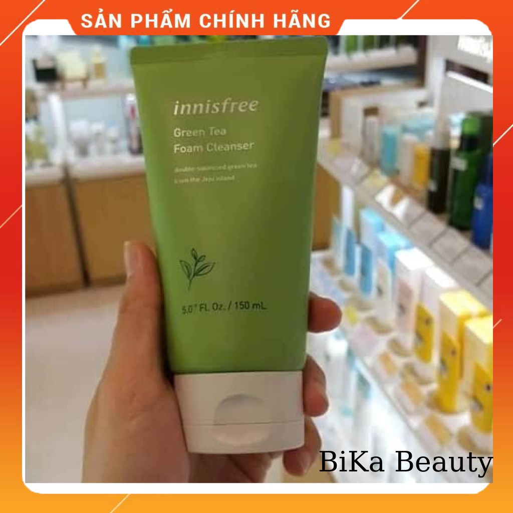 (HÓT HÓT) Sữa rửa mặt Innisfree Green Tea Pure Cleansing Foam trà xanh Chuẩn hãng