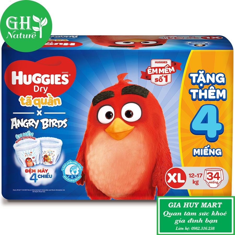 Tã quần Huggies mẫu mới  L9/XXL16/XXL34 Gia Huy Mart