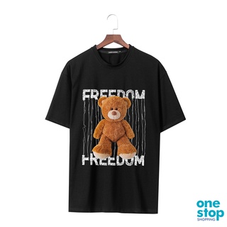 Áo thun freedom basic tay lỡ phom rộng m49 one shop