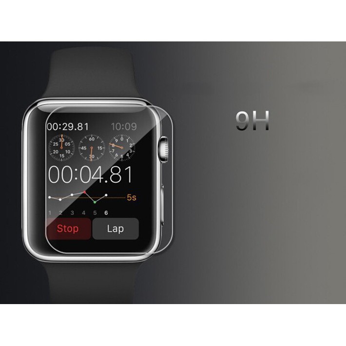 Set 2 kính cường lực 2 ly 2.5D 9H iwatch 38 40 42 44 mm cho Apple Watch 1/2/3/4