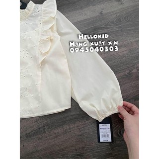 Áo sơmi bé gái đục lỗ