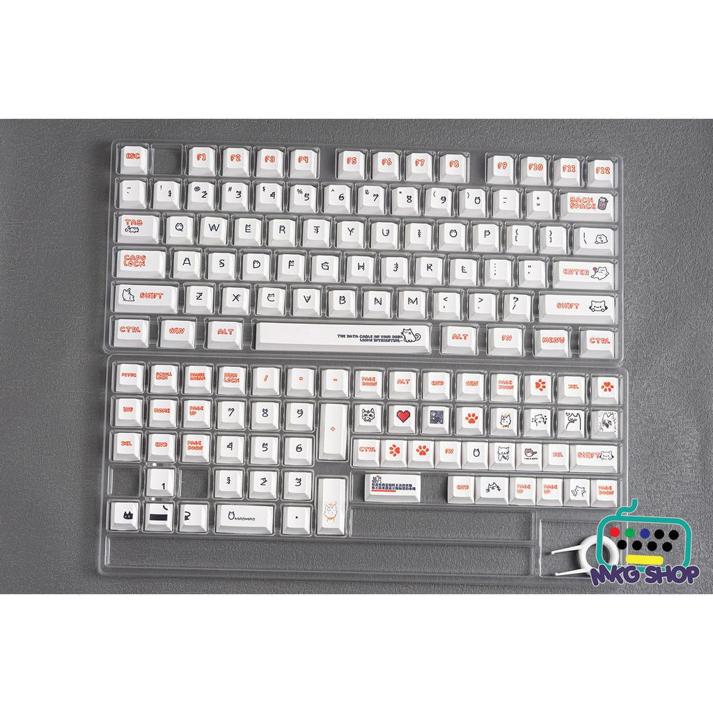 Keycap Mèo Font, nhựa PBT in nhiệt, cherry profile