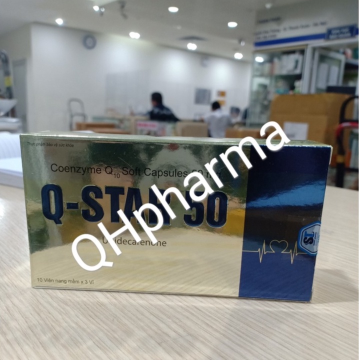 Viên uống Q-STAR 50 với Coenzym Q10 hộp 30 viên giúp bảo vệ tim mạch.