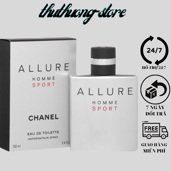 Nước hoa Nam Allure Homme Sport 100ml,lưu hương lâu nam tính mạnh mẻ.