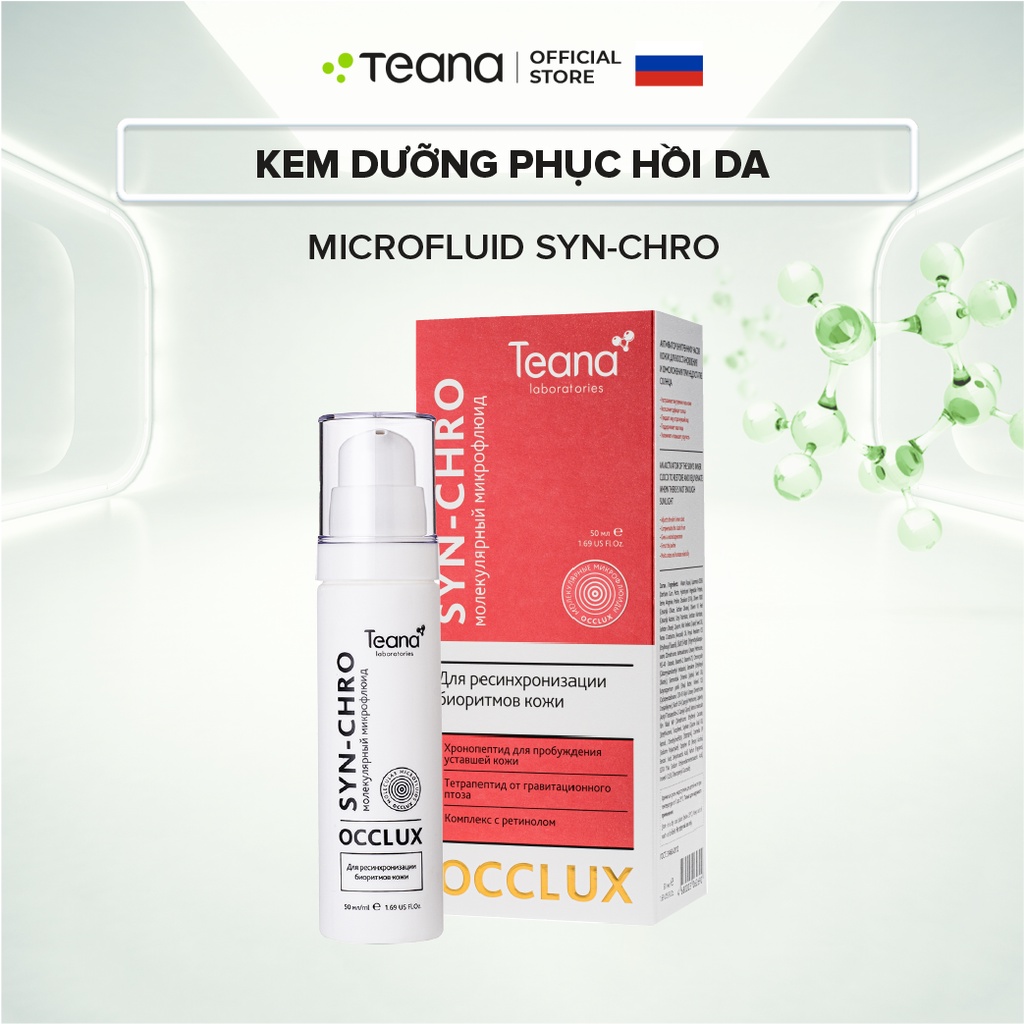 Kem dưỡng Teana Occlux Molecular Microfluid Syn-Chro phục hồi da 50ml