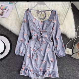 Đầm hoa nhí tím nhạt
