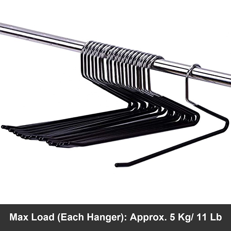 20Pc Metal Open-End Non Slip Pant Trouser Slack Hangers Organisers