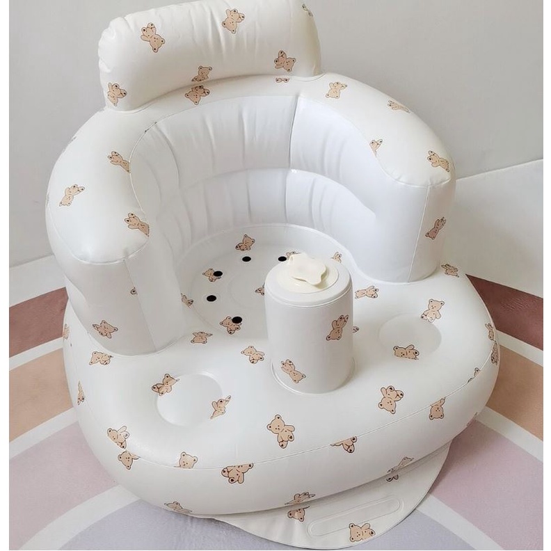 Ghế Hơi Tập Ngồi Cho Bé, Ghế Ngồi Ăn Dặm Bơm Hơi Tự Động Chống Ngã Cao Cấp