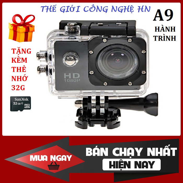 Camera hành trình A9 2.0 hd 1080p chống rung chống nước camera xe máy phượt