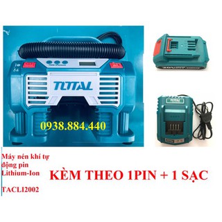 20v máy nén khí tự động dùng pin total tacli2002 1pin1sac