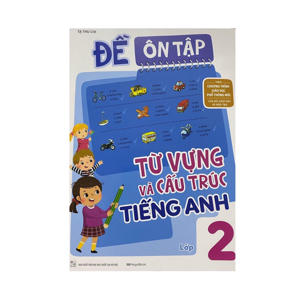 Sách - Đề ôn tập từ vựng cấu trúc tiếng anh lớp 2 ( Megabook )