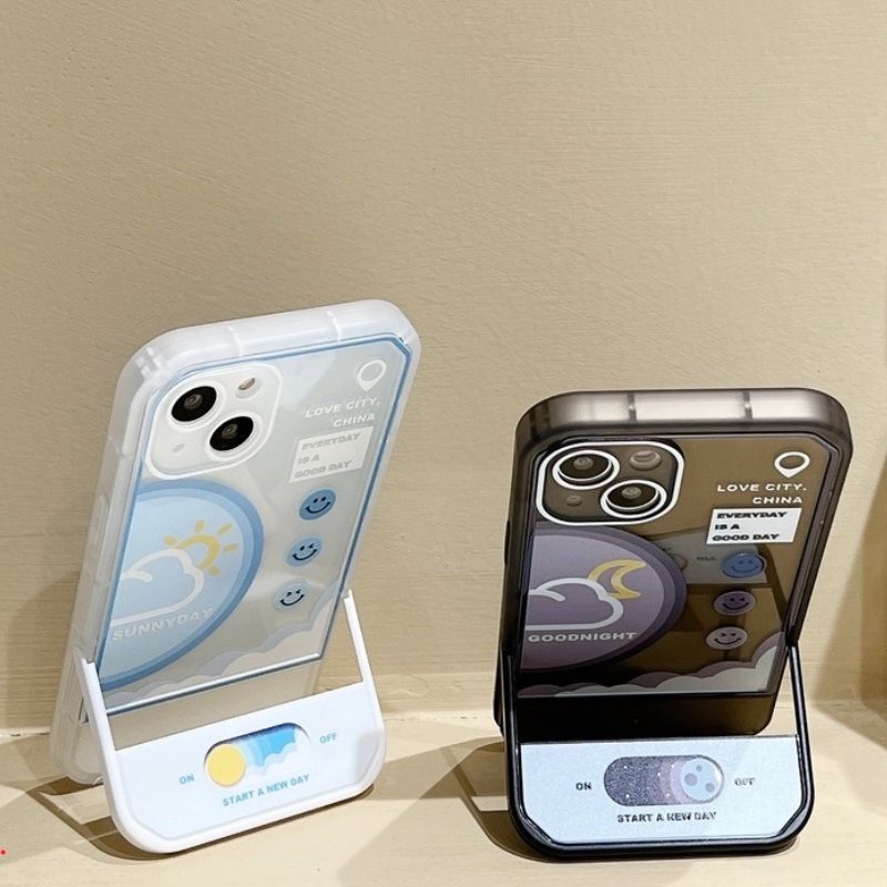 Ốp Điện Thoại Dẻo Họa Tiết Hoạt Hình Dễ Thương Kèm Giá Đỡ Tàng Hình Cho IPhone 11 Pro Max 13 Pro Max 12 Pro Max Xs Max X Xr 6 7 8 Plus