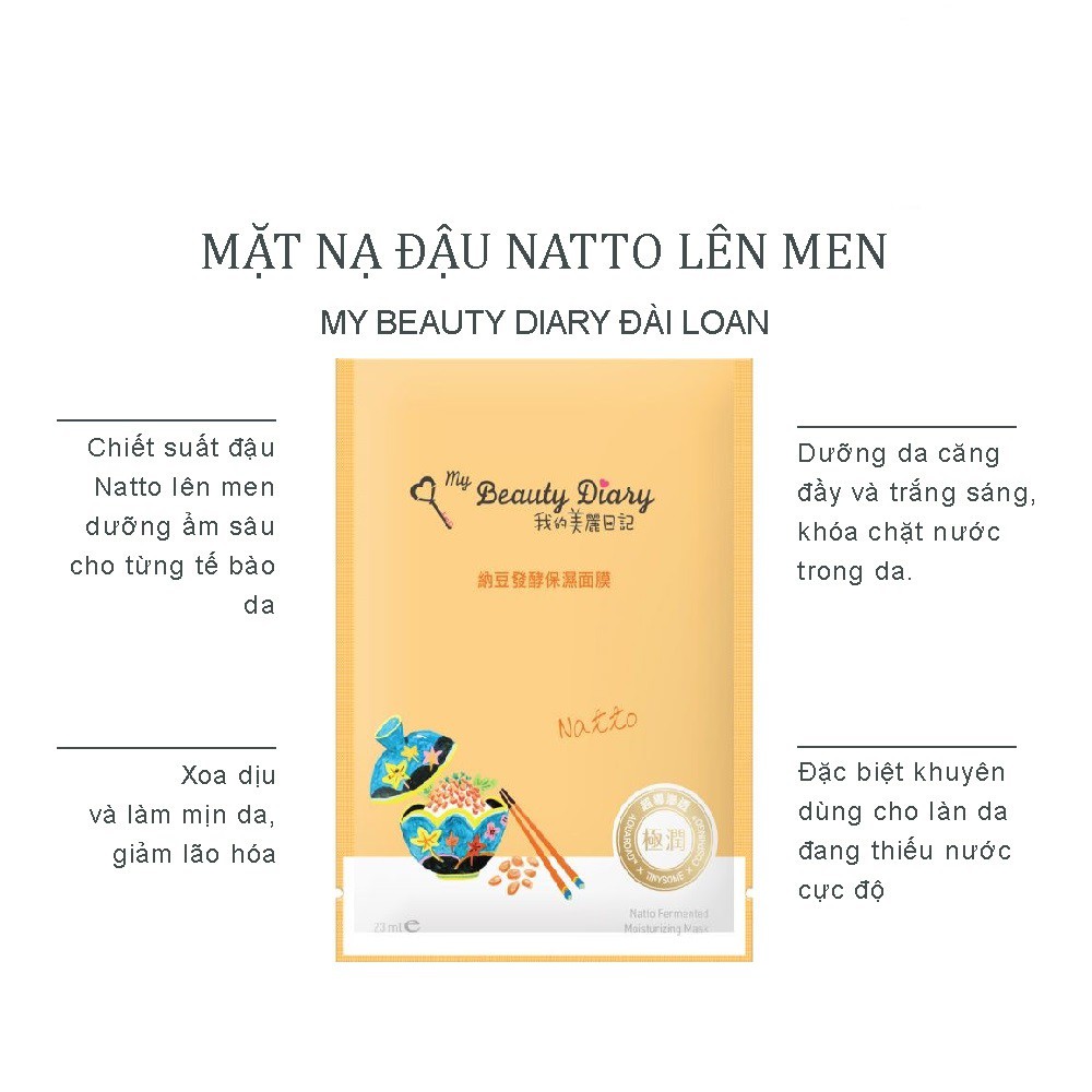 [LẺ] Mặt nạ My Beauty Diary Natto Fermented Moist Mask