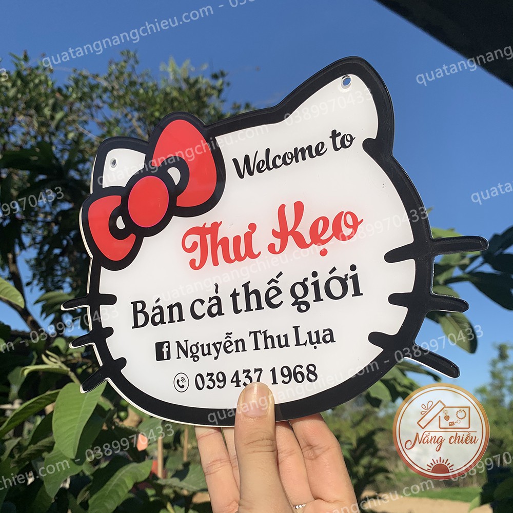 Bảng hiệu mèo hello kitty_ Bảng hiệu shop bán hàng online_ bảng hiệu giá rẻ