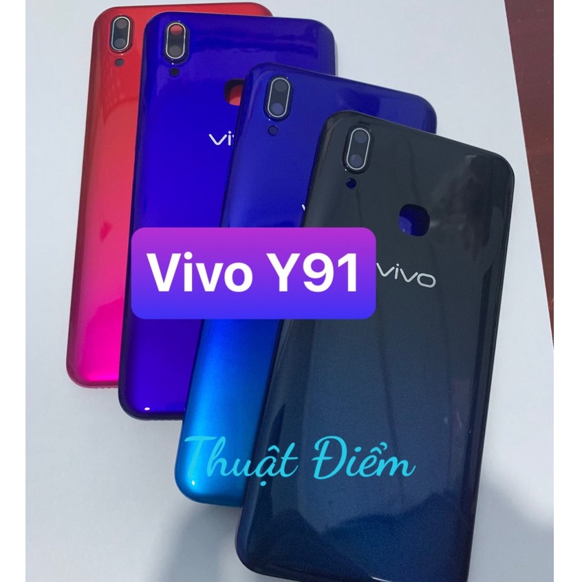 bộ vỏ vivo Y91 - gồm lưng,sườn,phím,kính camera