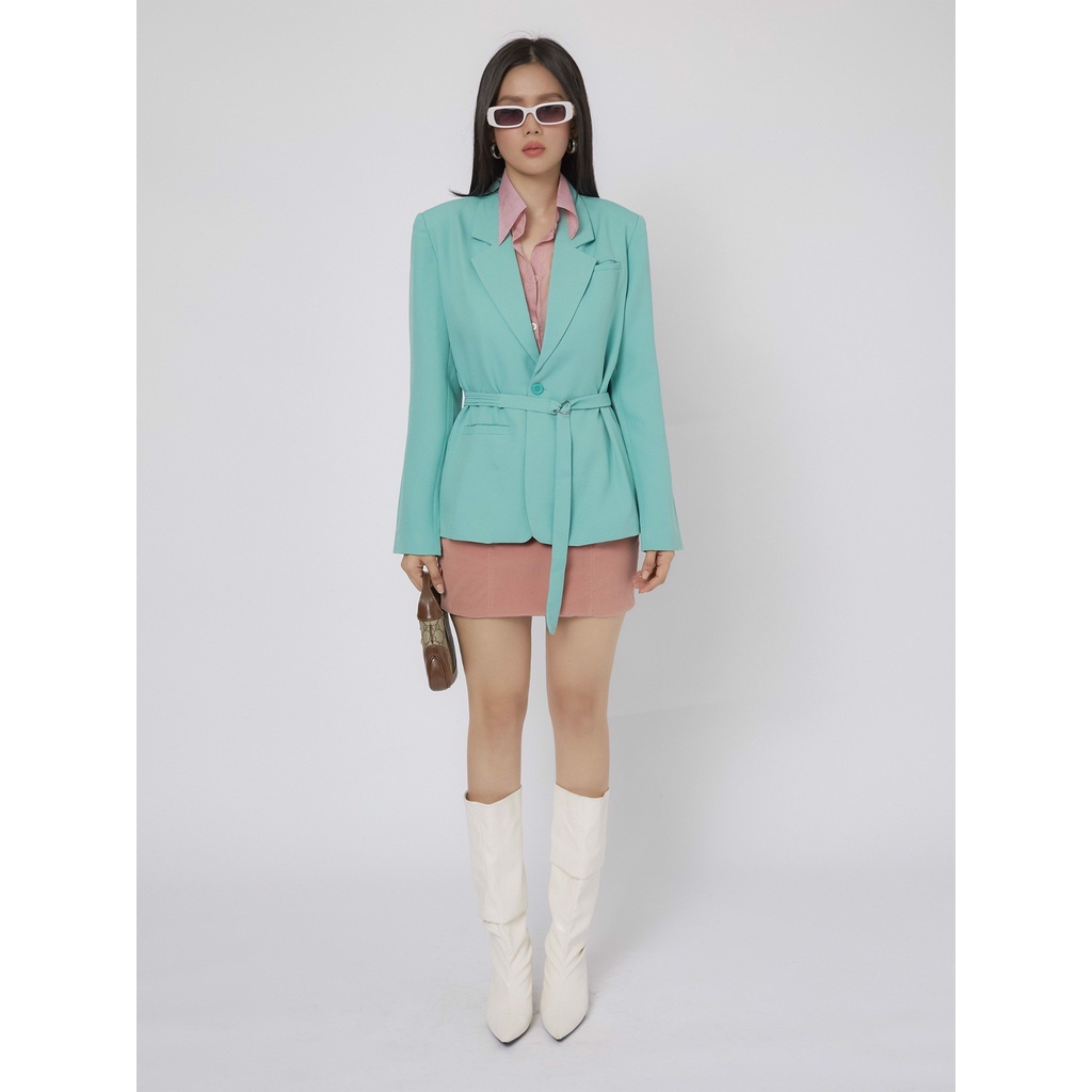 Áo Blazer Nữ Removable Belt , Chất Vải Cotton Cá Tính, Năng Động, Trẻ Trung,WB000005, SOMEHOW