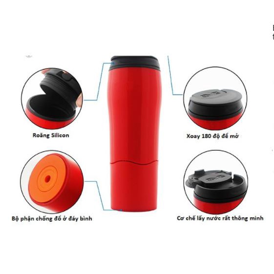 Cốc giữ nhiệt, Ly chống đổ GRIPS 540ml, giữ cho cốc không đổ khi bạn vô tình động vào bất cứ phía nào của cốc