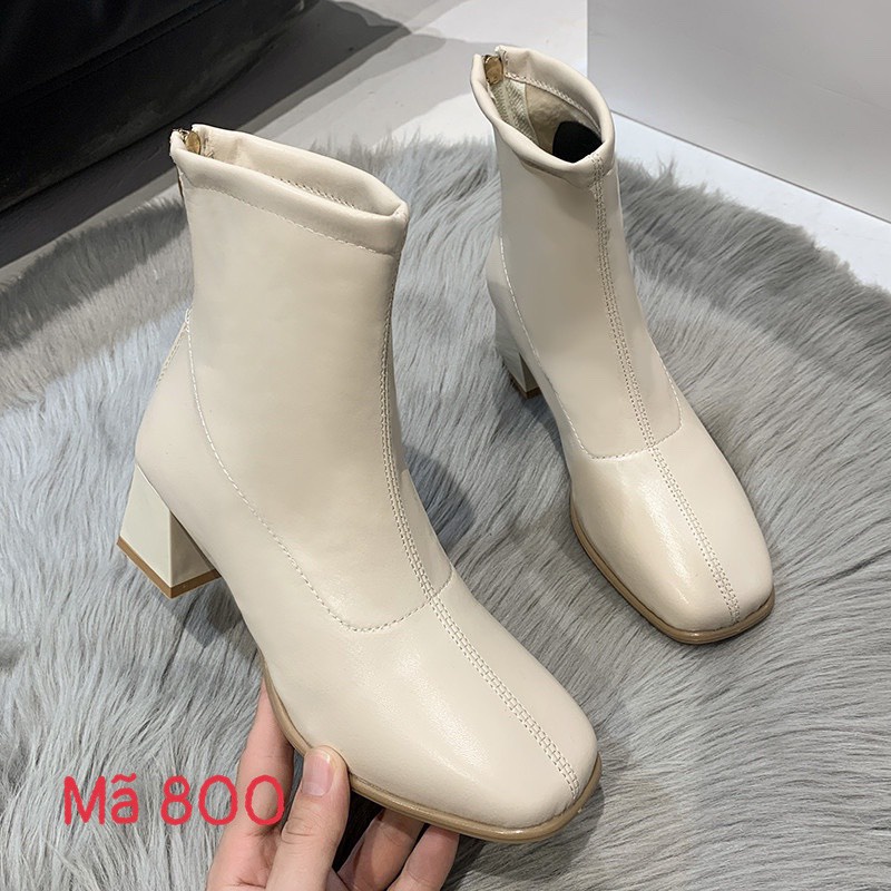 XẢ KHO (S99) Bốt nữ cổ lỡ gót 5 phân lót lông (mã 800 - bốt)