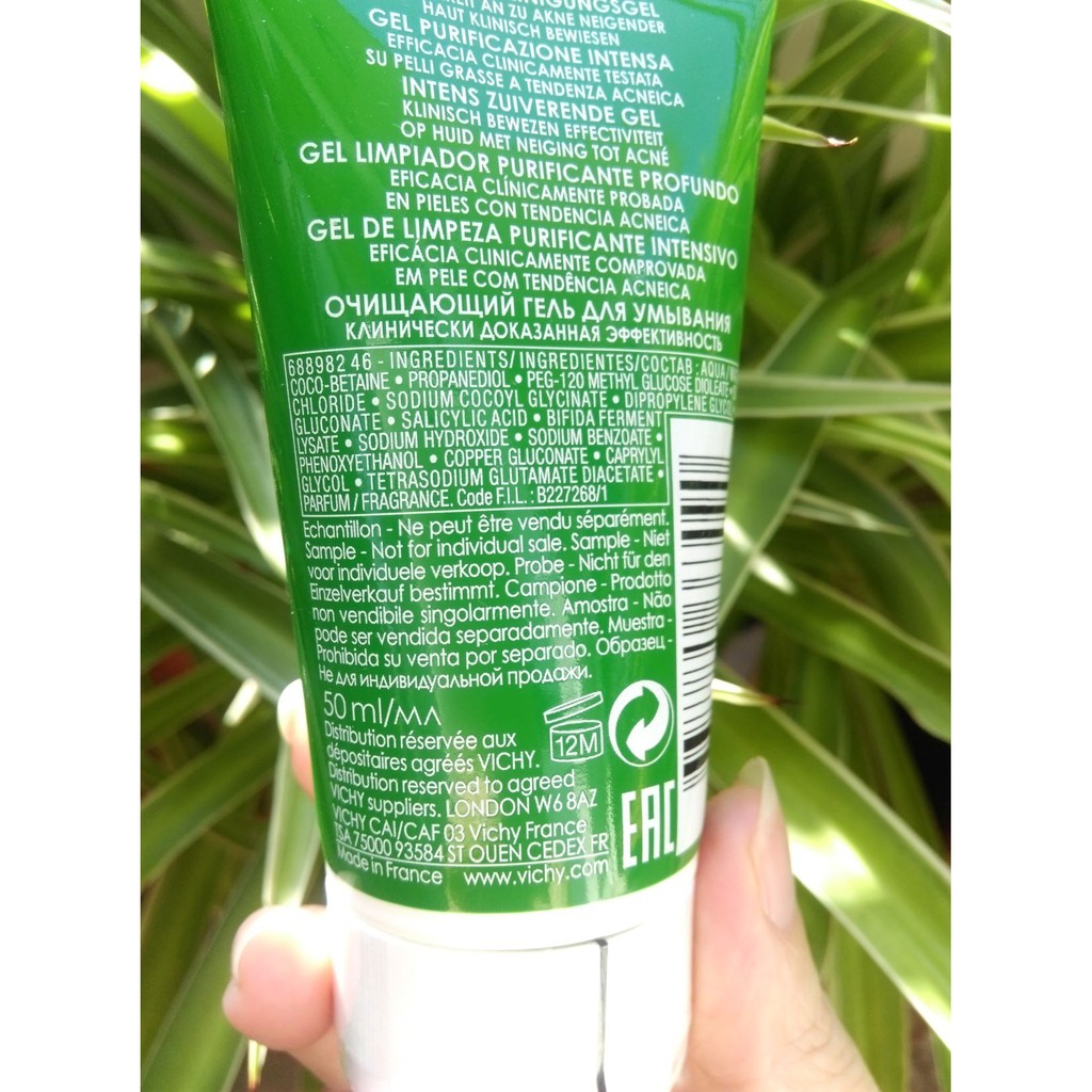 [Nội địa Pháp] Gel rửa mặt cho da dầu, mụn Vichy Normaderm Phytosolution Purifying Intensive