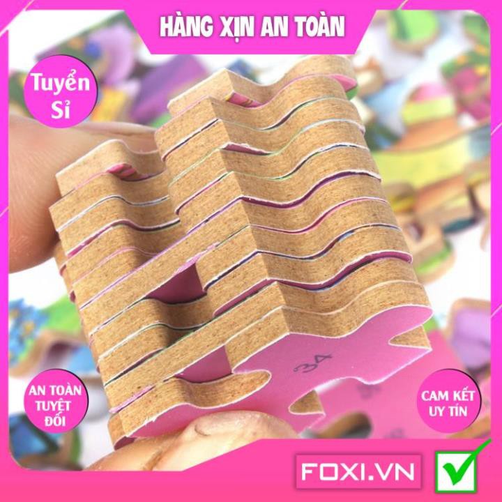 Tranh ghép hình puzzle Foxi-Đồ chơi bằng gỗ-giáo dục cho bé trò chơi siêu trí tuệ đa dạng nhiều mẫu-An toàn cho bé