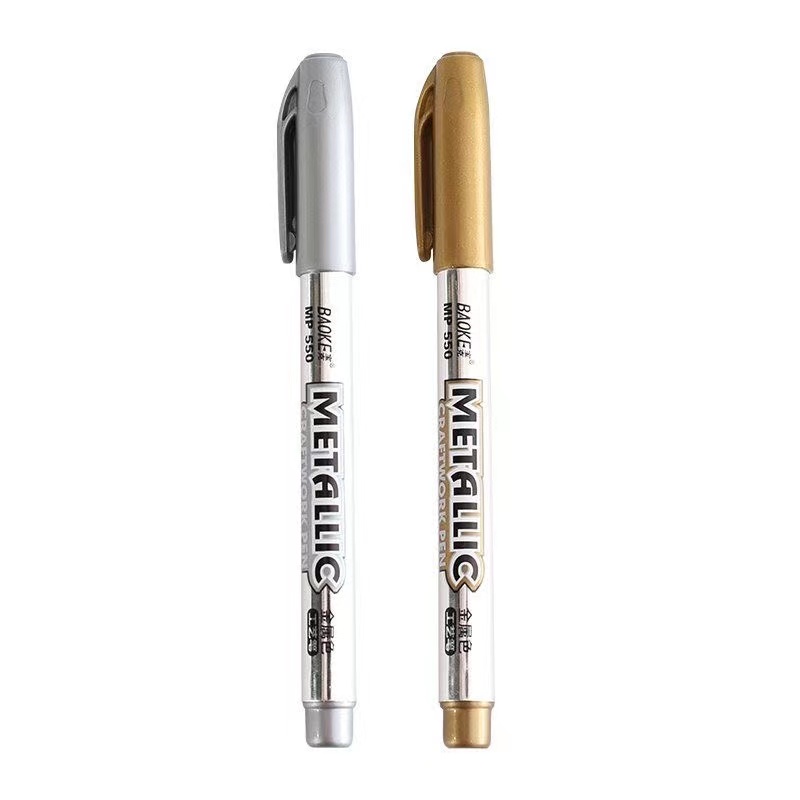 Steve Bút Lông Đánh Dấu Màu Vàng/Bạc Ánh Kim Chống Thấm Nước