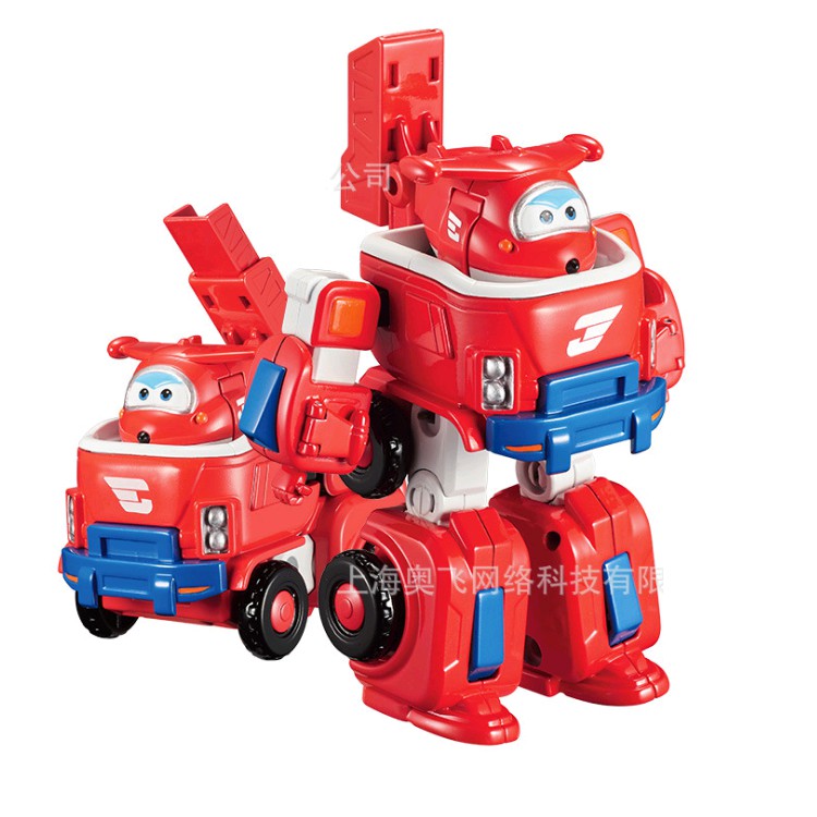 Robot biến hình kết hợp xe cứu hộ nhỏ - Jett tia chớp Super Wings (mô hình cỡ nhỏ)