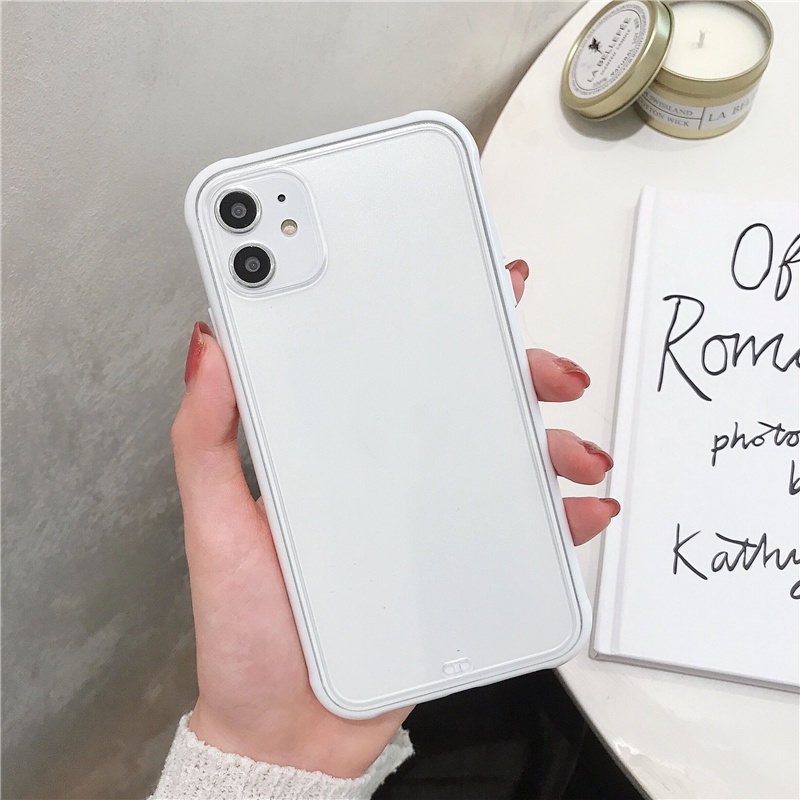 Ốp điện thoại trong suốt cứng mờ có túi khí thích hợp cho iPhone 13 12 11 Pro Max Mini XS XR X XS Max 8 7 Plus + SE 2020