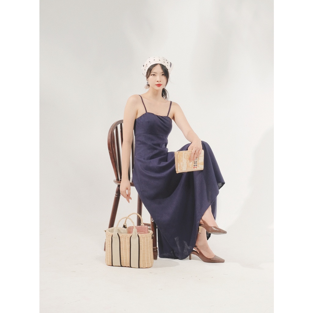 THE19CLUB - Váy linen 2 dây tự điều chỉnh - YAMA DRESS