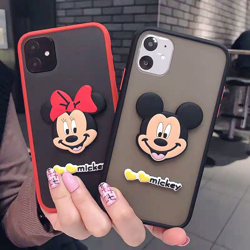 Casing Samsung A32 A52 A72 5G A11 M11 A21S A02S A12 A02 A71 A51 A20 A30 A50 A50S A30S A10S A20S A7 2018 M02 S20+ S20 Plus S21 S21+ Note 10 Lite 20 UltraLovely Mickey Minnie Cartoon Shockproof Hard Phone Case