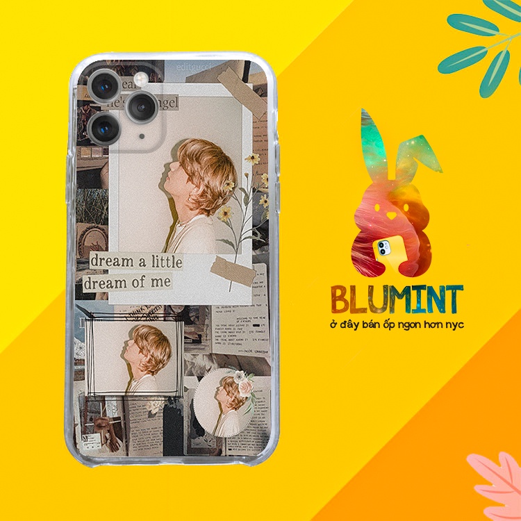 Ốp lưng iphone silicon Idol KPOP BTS V Taehyung and flower BLUBTS0188