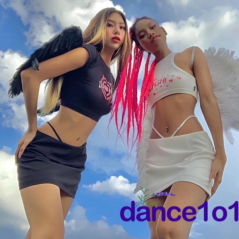 Chân Váy Chữ A Màu Trơn Xẻ Tà Kèm Quần Lót Lọt Khe Thời Trang Mùa Hè Cho Nữ Khiêu Vũ 1O1