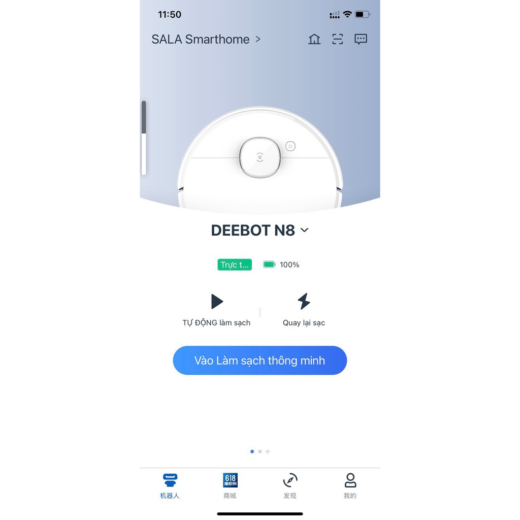 Tài khoản Ecovacs Home cho Robot hút bụi lau nhà Ecovacs Deebot