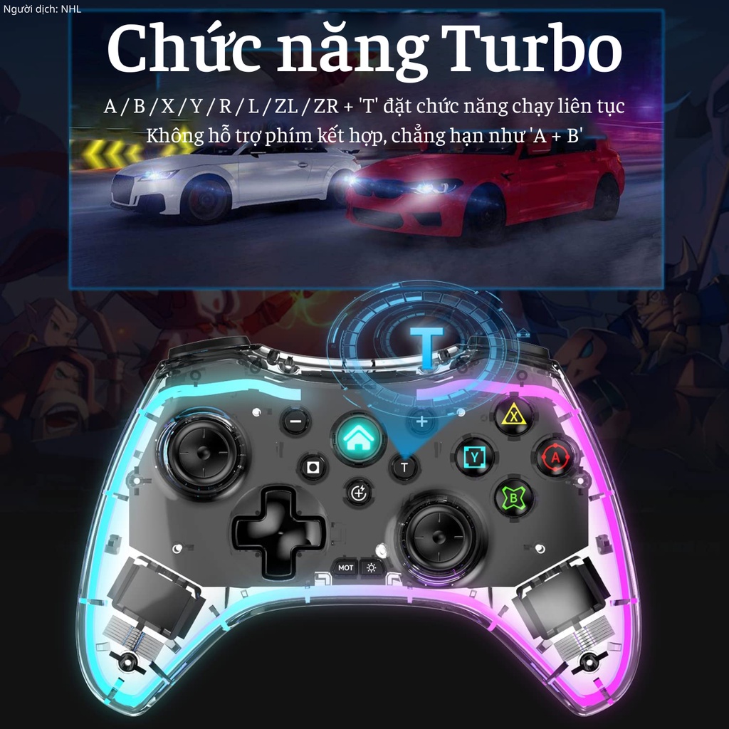 ⚽️ Chuyên FIFA ONLINE 4 ⚽️ Tay Cầm Chơi Game - GamePad SO3 LED 7 Màu Trong Suốt Cho PC|LAPTOP|IOS|ANDROID|PS4