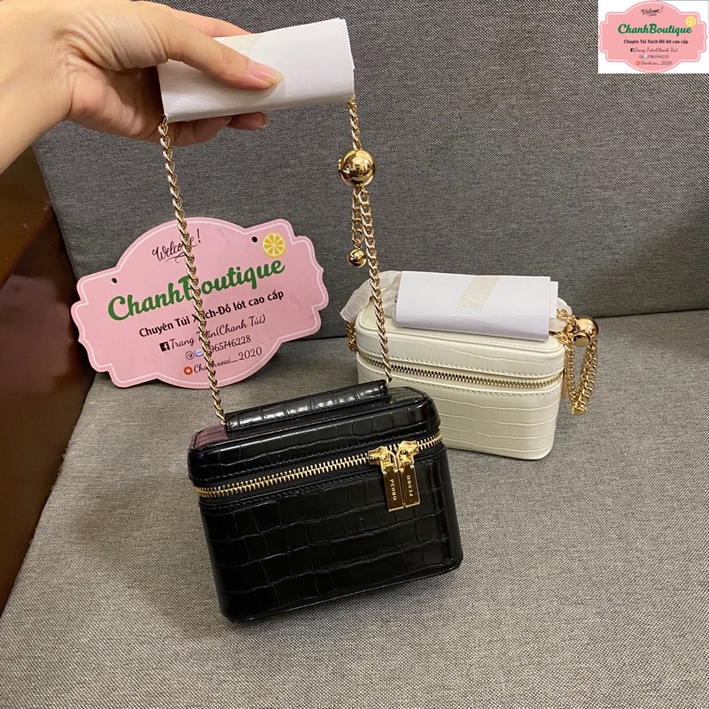 Túi xách nữ túi cốp chữ P size 16cm(ảnh thật)
