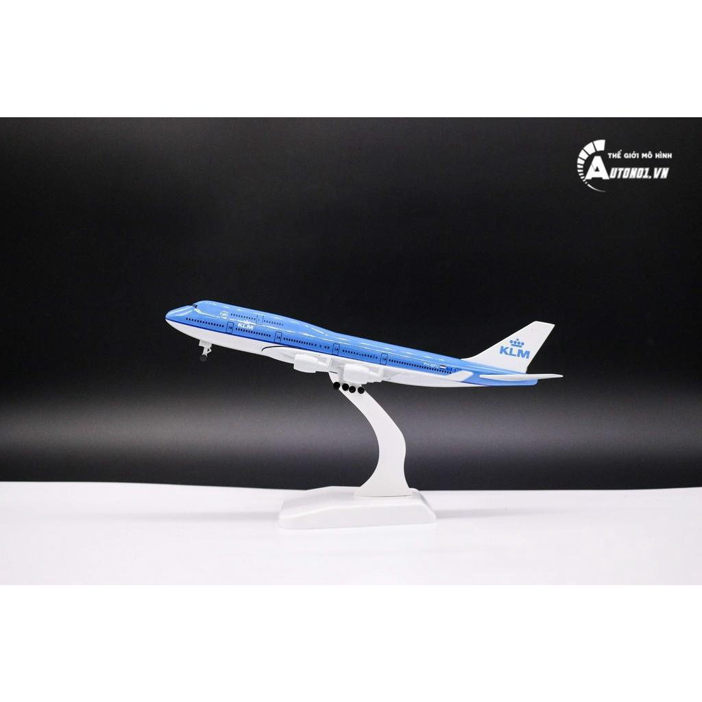 Mô hình máy bay KLM Royal Dutch Airlines Boeing B747 20cm MB20025
