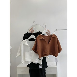 Áo croptop cổ xẻ cicistudio