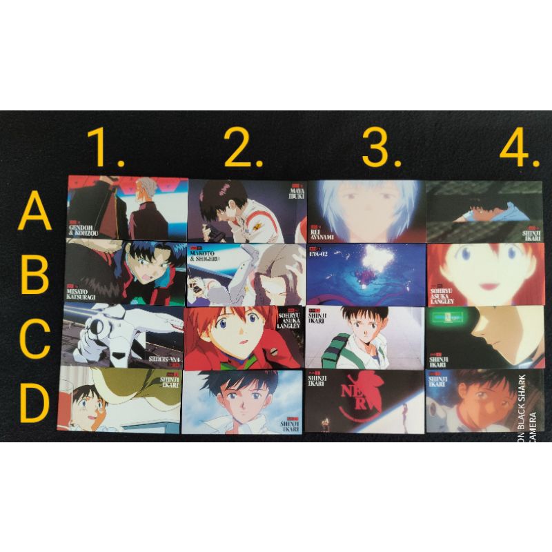 Thẻ bài rộng chủ đề Neon Genesis Evangelion 03, chính hãng Bandai năm 1997