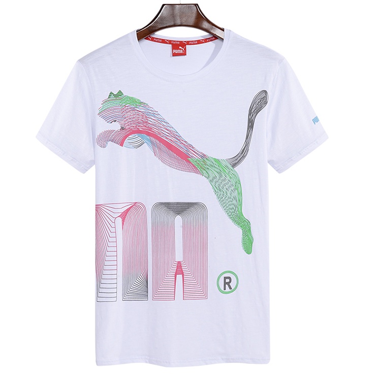 Áo Thun Puma 100% Chính Hãng Ngắn Tay Thoáng Khí In Logo Lớn Phong Cách Vintage Cho Nam