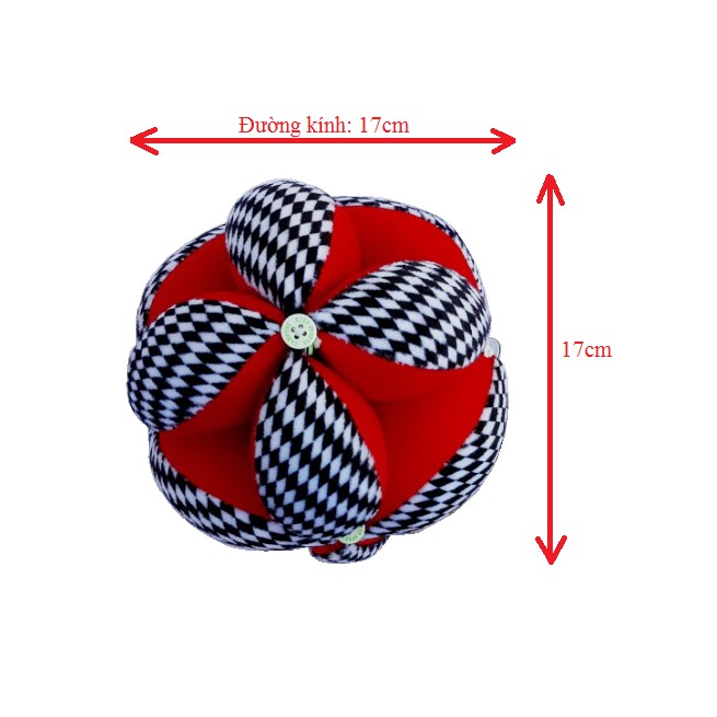Combo bóng múi montessori và sách vải tương tác kích thích thị giác TONYKIDS Xin chào gấu trúc
