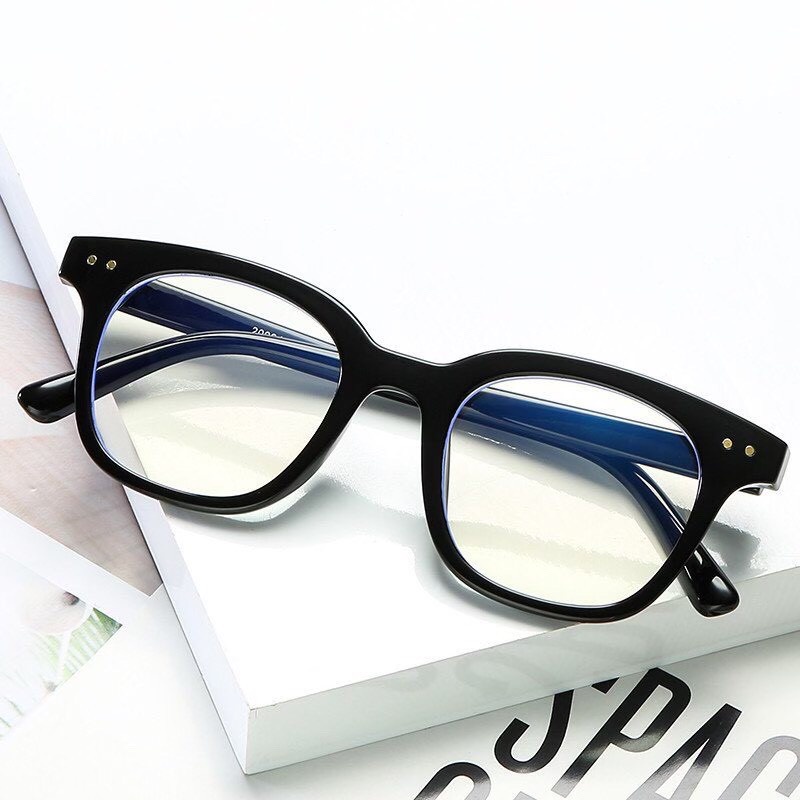Kính cận thời trang nam nữ phong cách Hàn Quốc, mắt kính không độ chống ánh sáng xanh đẹp giá rẻ 050