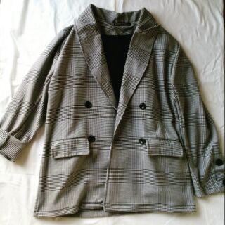 (HÌNH THẬT) Áo khoác Blazer kẻ caro