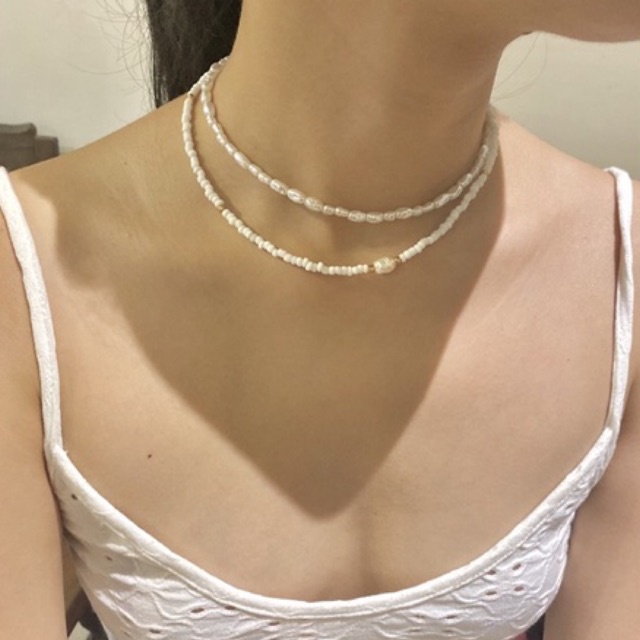 [342]Set dây ngọc thô đơn giản