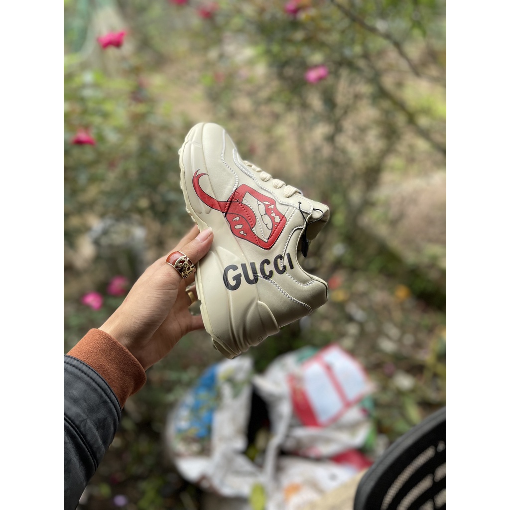 [ ẢNH THẬT ] Giày Gucci môi sạch thể thao nam nữ tăng chiều cao full size 36-43