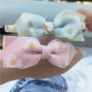 Bờm tóc hoa cúc mix voan lưới